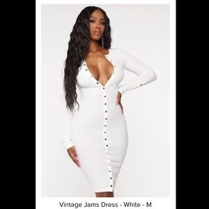 Vintage white bodycon dress